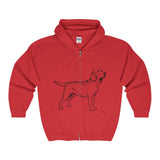 Labrador Retriever Hoodies, Unisex Heavy Blend™ Full Zip Hooded Sweatshirt