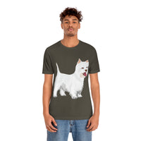 West Highland White Terrier Unisex Jersey Short Sleeve Tee, S - 3XL, Cotton, Light Fabric, FREE Shipping, Made in USA!!