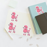 Poodle Sticker Sheets, 2 Image Sizes, 3 Image Surfaces, Water Resistant Vinyl, FREE Shipping, Made in USA!!