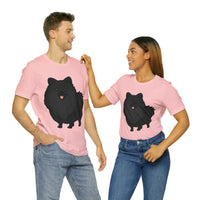 Black Pomeranian Unisex Jersey Short Sleeve Tee, S - 3XL, 16 Colors, Cotton, Light Fabric, FREE Shipping, Made in USA!!
