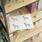 Weimaraner Sticker Sheets, 2 Image Sizes, 3 Image Surfaces, Water Resistant Vinyl, FREE Shipping, Made in USA!!