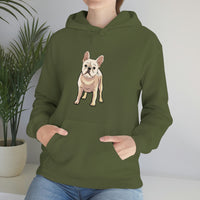 French Bulldog Unisex Heavy Blend Hooded Sweatshirt, S - 5XL, 12 Colors, FREE Shipping, Made in USA!!