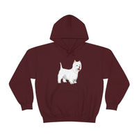 West Highland White Terrier Unisex Heavy Blend™ Hooded Sweatshirt, S - 5XL, Cotton/Polyester, FREE Shipping, Made in USA!!