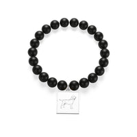 Labrador Retriever Matte Onyx Bracelet