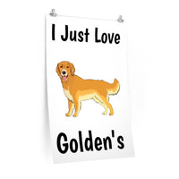 Golden Retriever Premium Matte vertical posters, 7 Sizes, Matte Finish, Museum Grade Paper, FREE Shipping, Made in USA!!