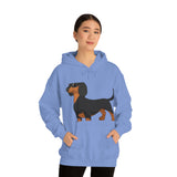 Dachshund Unisex Heavy Blend™ Hooded Sweatshirt, S - 5XL, 13 Colors, Cotton/Polyester, FREE Shipping, Made in USA!!