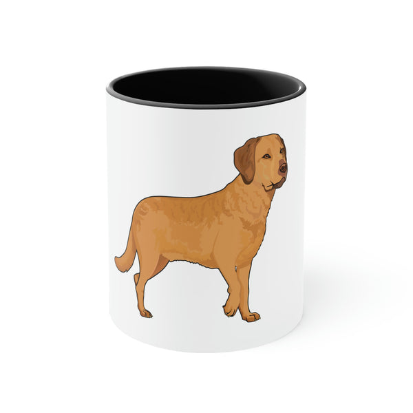 Chesapeake Bay Retriever Accent Coffee Mug, 11oz, 5 Colors, Ceramic, Colored Interior, FREE Shipping, Made in USA!!