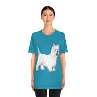 West Highland White Terrier Unisex Jersey Short Sleeve Tee, S - 3XL, Cotton, Light Fabric, FREE Shipping, Made in USA!!