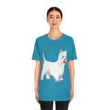 West Highland White Terrier Unisex Jersey Short Sleeve Tee, S - 3XL, Cotton, Light Fabric, FREE Shipping, Made in USA!!