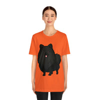 Black Pomeranian Unisex Jersey Short Sleeve Tee, S - 3XL, 16 Colors, Cotton, Light Fabric, FREE Shipping, Made in USA!!