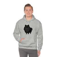 Black Pomeranian Unisex Heavy Blend™ Hooded Sweatshirt, S - 3XL, 6 Colors, Cotton/Polyester, FREE Shipping, Made in USA!!