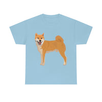 Shiba Inu Unisex Heavy Cotton Tee, Cotton, Medium Fabric, S - 5XL, 12 Colors, FREE Shipping, Made in USA!!