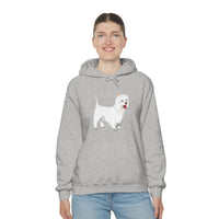 West Highland White Terrier Unisex Heavy Blend™ Hooded Sweatshirt, S - 5XL, Cotton/Polyester, FREE Shipping, Made in USA!!
