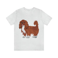 Ruby Cavalier King Charles Spaniel Unisex Jersey Short Sleeve Tee, 14 Colors, 100% Cotton, XS - 3XL, FREE Shipping, Made in USA!!