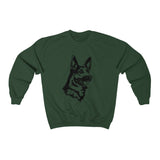 German Shepherd Unisex Heavy Blend Crewneck Sweatshirt, Loose Fit, Cotton/Polyester, S - 3XL, 10 Colors, FREE Shipping, Made in USA!!