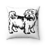 Shih Tzu Faux Suede Square Pillow