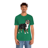 Australian Shepherd Unisex Jersey Short Sleeve Tee, XS-3XL, 14 Colors, Soft Cotton, Light Fabric, FREE Shipping, Made in USA!!