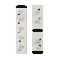 Mastiff Sublimation Socks, 95% Polyester, 3 Sizes, Cushioned Bottoms, Made in the USA!!