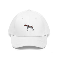 German Shorthaired Pointer Unisex Twill Hat, Cotton Twill, Adjustable Velcro Closure, FREE Shipping, Made in USA!!
