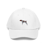 German Shorthaired Pointer Unisex Twill Hat, Cotton Twill, Adjustable Velcro Closure, FREE Shipping, Made in USA!!