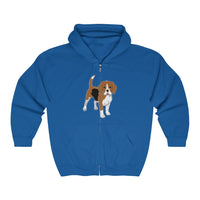 Beagle Unisex Heavy Blend™ Full Zip Hooded Sweatshirt, Cotton/Polyester, Medium Heavy Fabric, S - 2XL, 6 Colors, FREE Shipping, Made in USA!!