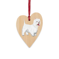 West Highland White Terrier Wooden Ornaments, 6 Shapes, Solid Wood, Magnetic Back, FREE Shipping, Made in USA!!