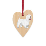 West Highland White Terrier Wooden Ornaments, 6 Shapes, Solid Wood, Magnetic Back, FREE Shipping, Made in USA!!