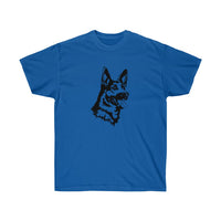 German Shepherd Unisex Ultra Cotton Tee, S - 3 XL, 12 Colors, 100% Cotton, Light Fabric, FREE Shipping, Made in USA!!