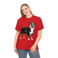 Australian Shepherd Unisex Heavy Cotton Tee, S-5XL, 12 Colors, 100% Cotton, Light Fabric, FREE Shipping, Made in USA!!