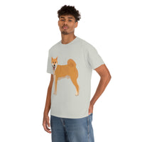 Shiba Inu Unisex Heavy Cotton Tee, Cotton, Medium Fabric, S - 5XL, 12 Colors, FREE Shipping, Made in USA!!