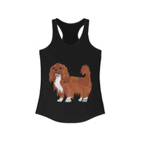 Ruby Cavalier King Charles Spaniel Women's Ideal Racerback Tank, XS - 2XL, 14 Colors, Cotton & Polyester, FREE Shipping, Made in USA!!