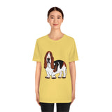 Basset Hound Unisex Jersey Short Sleeve Tee, XS - 3XL, 14 Colors, FREE Shipping, Made in USA!!