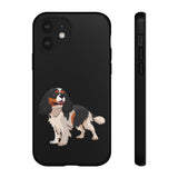 Tricolor Cavalier King Charles Spaniel Tough Cell Phone Cases, Glossy/Matte, Google, Samsung, iPhone, FREE Shipping, Made in USA!!