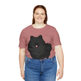 Black Pomeranian Unisex Jersey Short Sleeve Tee, S - 3XL, 16 Colors, Cotton, Light Fabric, FREE Shipping, Made in USA!!