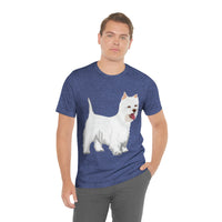 West Highland White Terrier Unisex Jersey Short Sleeve Tee, S - 3XL, Cotton, Light Fabric, FREE Shipping, Made in USA!!
