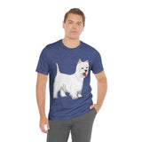 West Highland White Terrier Unisex Jersey Short Sleeve Tee, S - 3XL, Cotton, Light Fabric, FREE Shipping, Made in USA!!