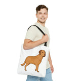 Chesapeake Bay Retriever Tote Bag, 3 Sizes, Polyester, Boxed Corners, Cotton Handles, Double Sided Print, FREE Shipping, Made in USA!!