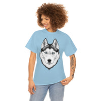 Siberian Husky Unisex Heavy Cotton Tee, S - 5XL, 12 Colors, Light Fabric, FREE Shipping, Made in USA!!