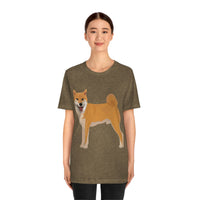 Shiba Inu Unisex Jersey Short Sleeve Tee, S - 3XL, 16 Colors, 100% Cotton, Light Fabric, FREE Shipping, Made in USA!!