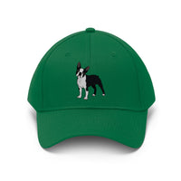 Boston Terrier Unisex Twill Hat, Cotton Twill, Adjustable Velcro Closure, FREE Shipping, Made in USA!!