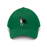 Boston Terrier Unisex Twill Hat, Cotton Twill, Adjustable Velcro Closure, FREE Shipping, Made in USA!!