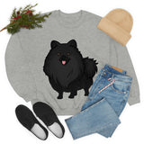 Black Pomeranian Unisex Heavy Blend™ Crewneck Sweatshirt, S - 3XL; 4 Colors; Cotton/Polyester; Medium Heavy Fabric; FREE Shipping; Made in USA!!