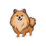 Pomeranian Die-Cut Stickers, Water Resistant Vinyl, 5 Sizes, Matte Finish, Indoor/Outdoor, FREE Shipping, Made in USA!!