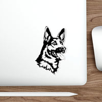 German Shepherd Die-Cut Stickers,  Water Resistant Vinyl, 5 Sizes, Matte Finish, Indoor/Outdoor, FREE Shipping, Made in USA!!