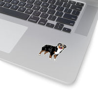 Australian Shepherd Kiss-Cut Stickers, 4 Sizes, Indoor/Outdoor Use, White or Transparent, FREE Shipping, Made in USA!!