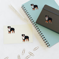 Bernese Mountain Dog Sticker Sheets, 2 Image Sizes, 3 Image Surfaces, Water Resistant Vinyl, FREE Shipping, Made in USA!!