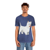 West Highland White Terrier Unisex Jersey Short Sleeve Tee, S - 3XL, Cotton, Light Fabric, FREE Shipping, Made in USA!!