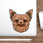 Yorkshire Terrier Die-Cut Stickers, Water Resistant Vinyl, 5 Sizes, Matte Finish, Indoor/Outdoor, FREE Shipping, Made in USA!!