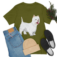 West Highland White Terrier Unisex Jersey Short Sleeve Tee, S - 3XL, Cotton, Light Fabric, FREE Shipping, Made in USA!!