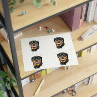 Rottweiler Sticker Sheets, 2 Image Sizes, 3 Image Surfaces, Water Resistant Vinyl, FREE Shipping, Made in USA!!